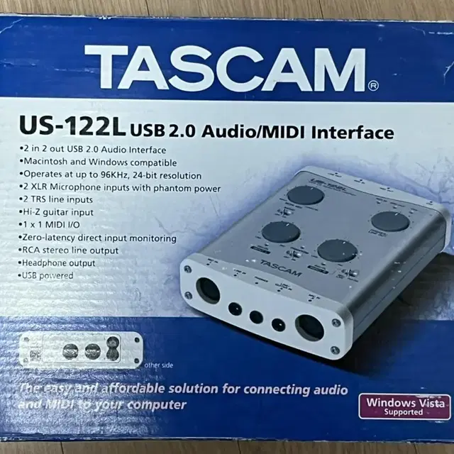 TASCAM US-122L Audio/MIDI Computer Inter