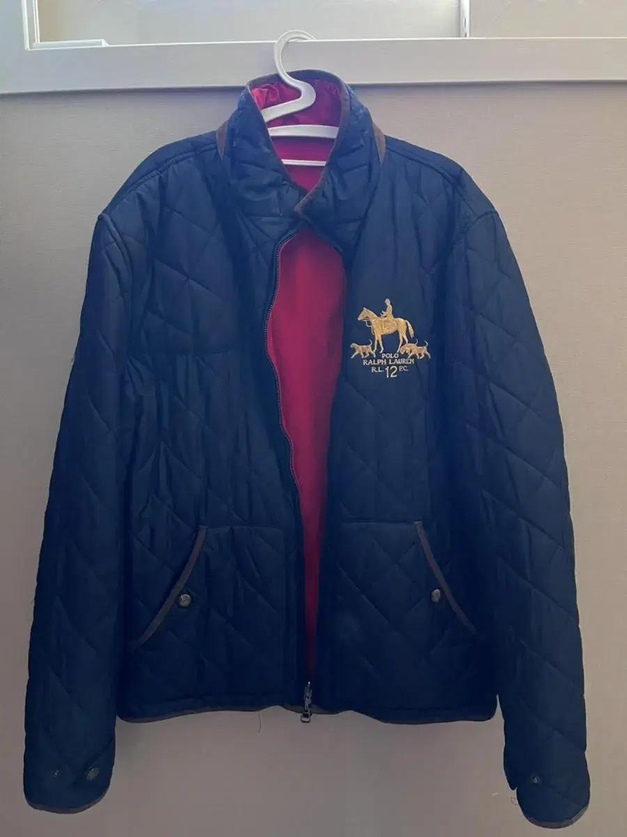 Polo Ralph Lauren 90s Campton D-Ring Quilted Reversible Wool Pile Jacket