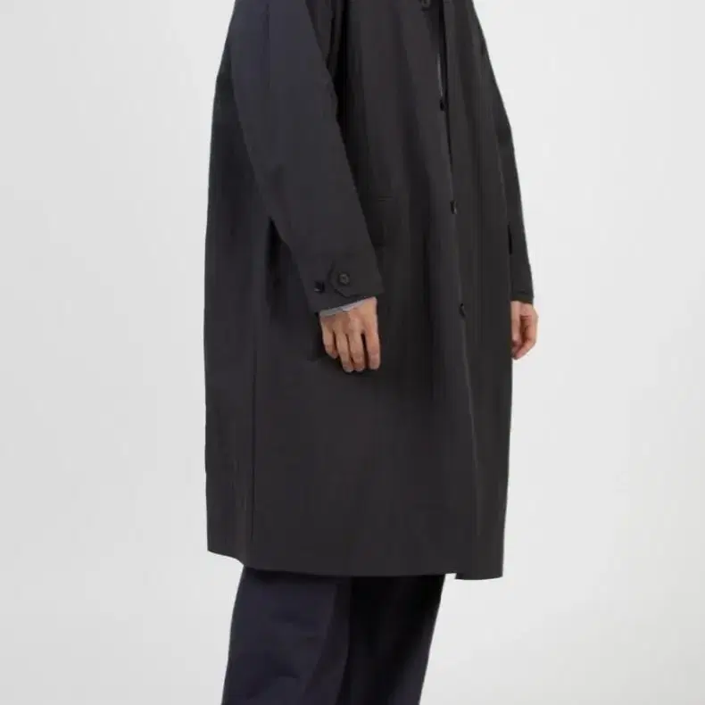 아워셀브스 Nylon Mac Coat Charcoal 2Size