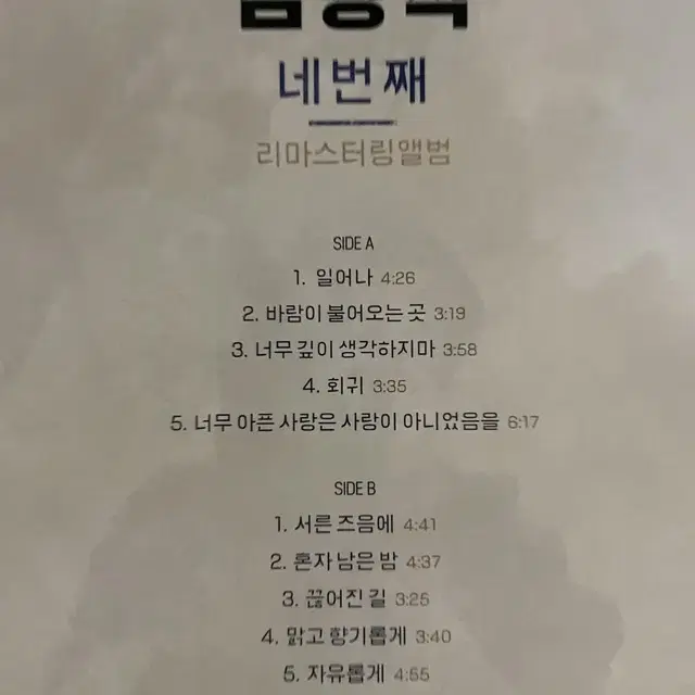 (미개봉) 김광석 4집(일어나)음반 LP(레코드) 팝니다.