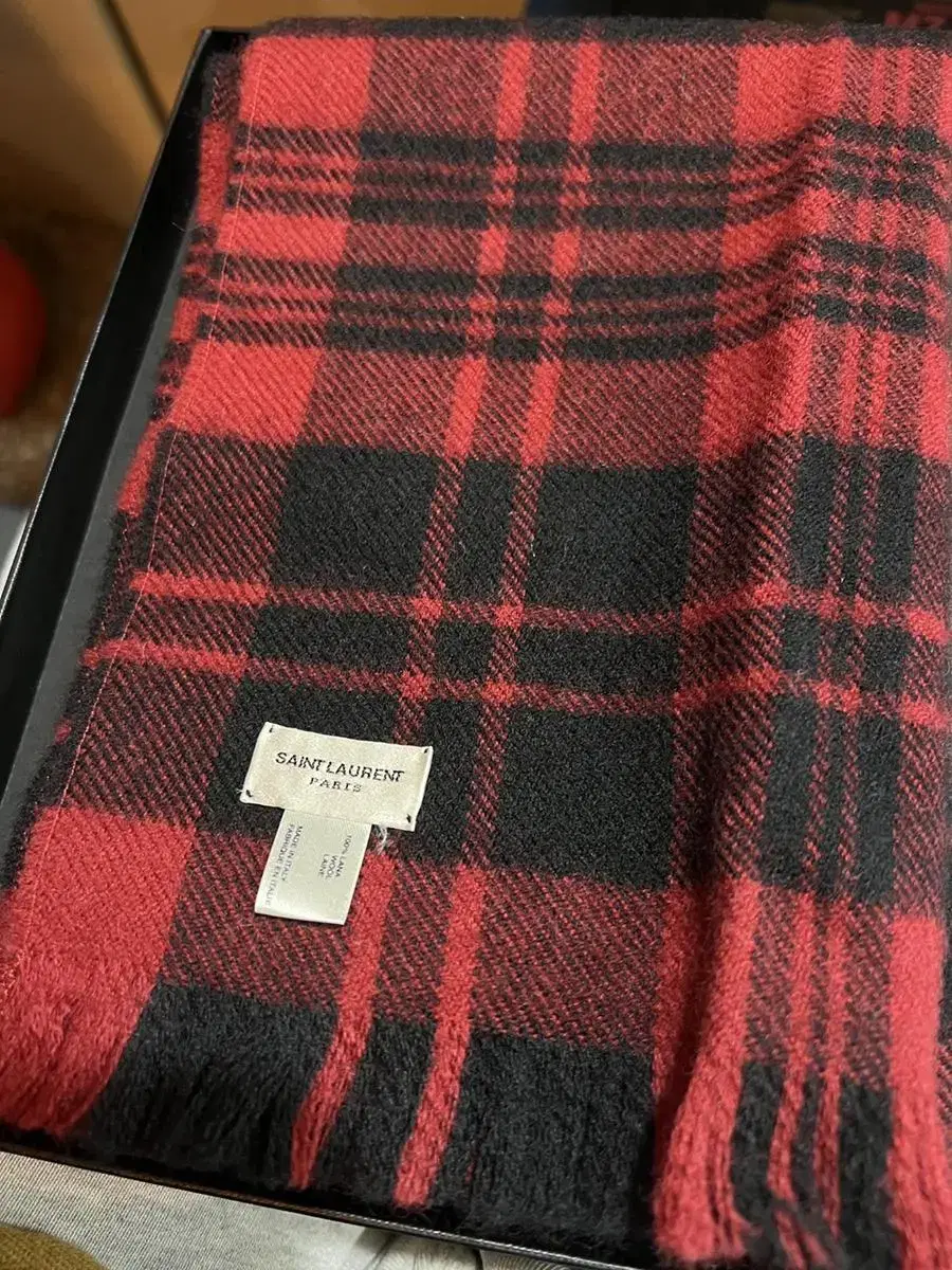 Saint Laurent tartan check muffler