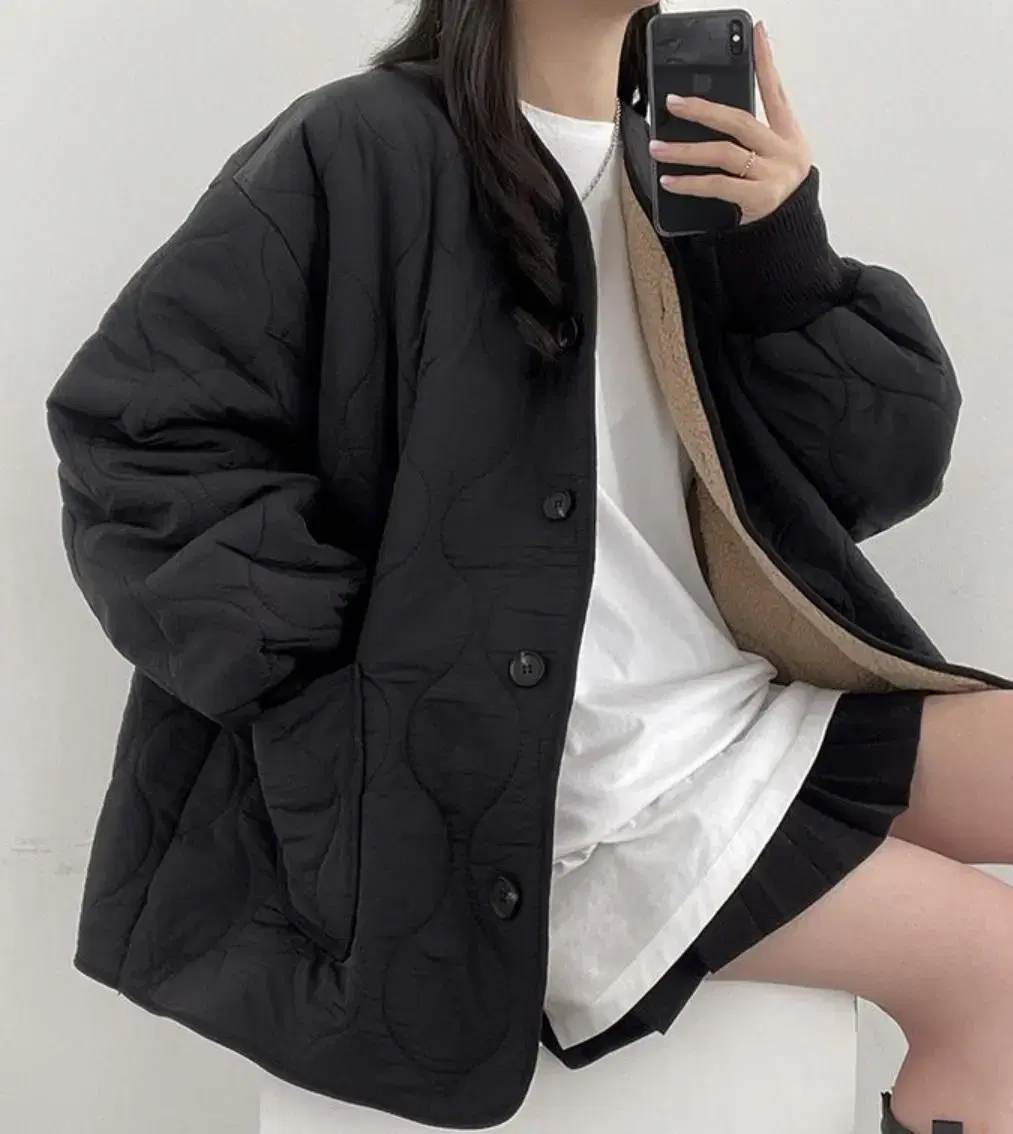 Sheepskin-lined jacket