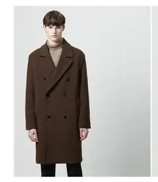 Giordano Double-breasted Wool Coat Brown Coat