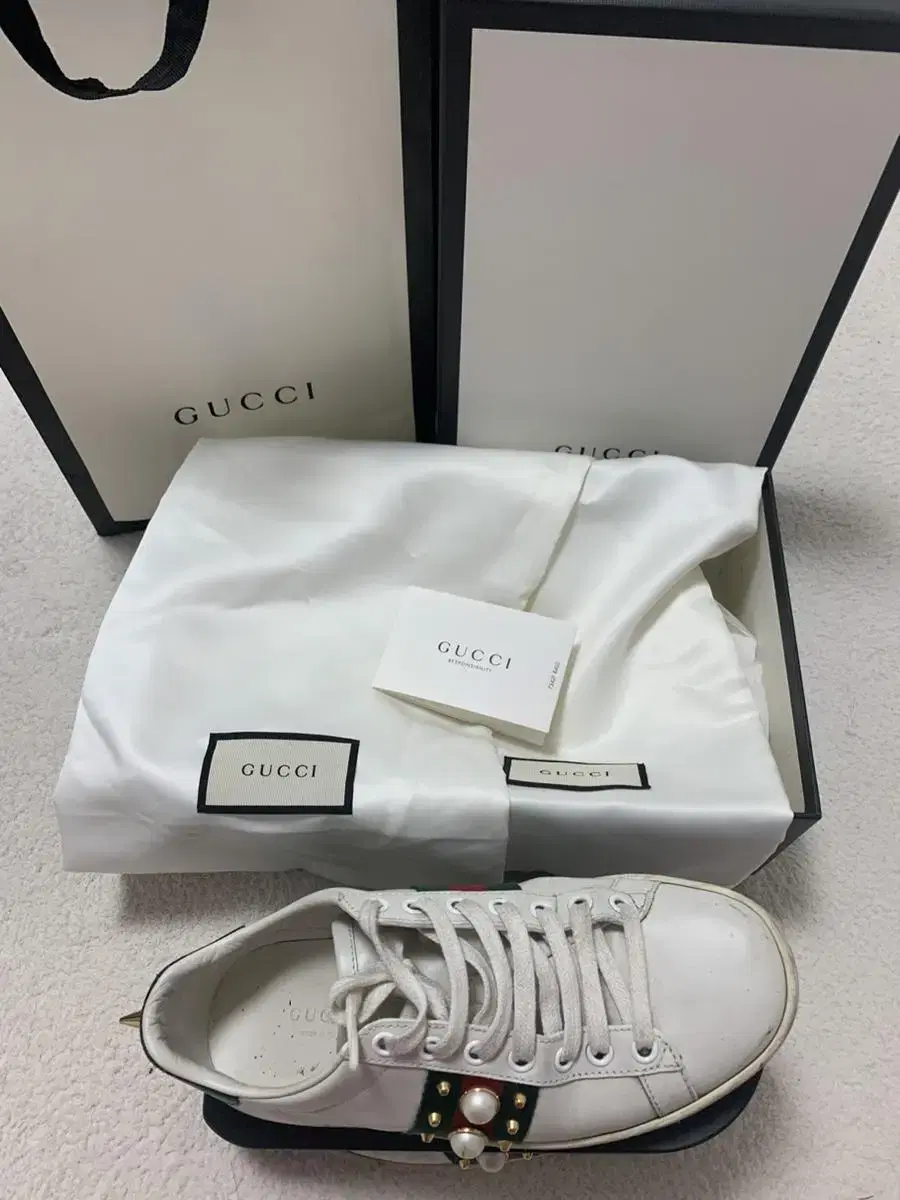 Gucci Pearl Studded Sneakers