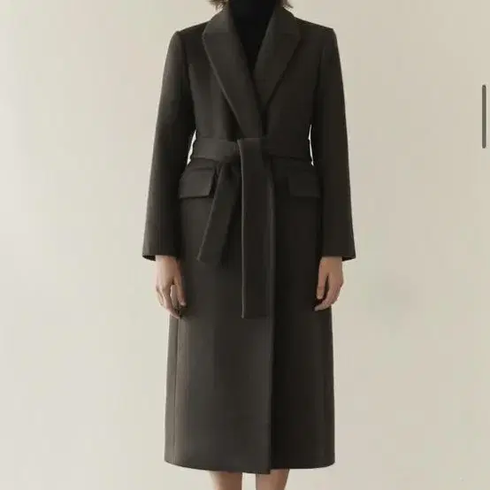 [새상품] KLEAN Classic belted wool coat