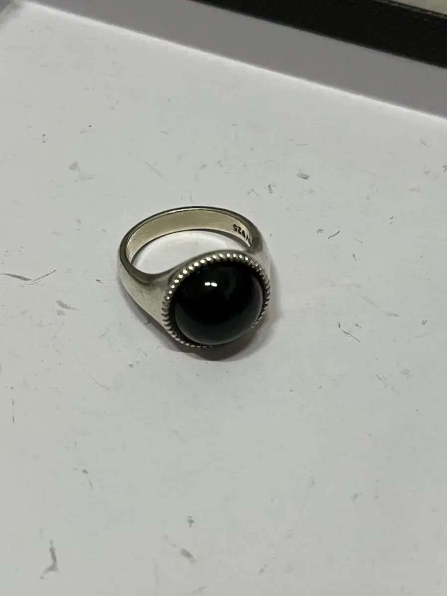 Silver Onyx Gemstone Ring