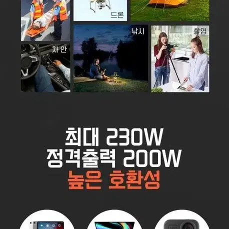 [새상품]대용량 캠핑용 낚시용 220V AC 보조배터리84000