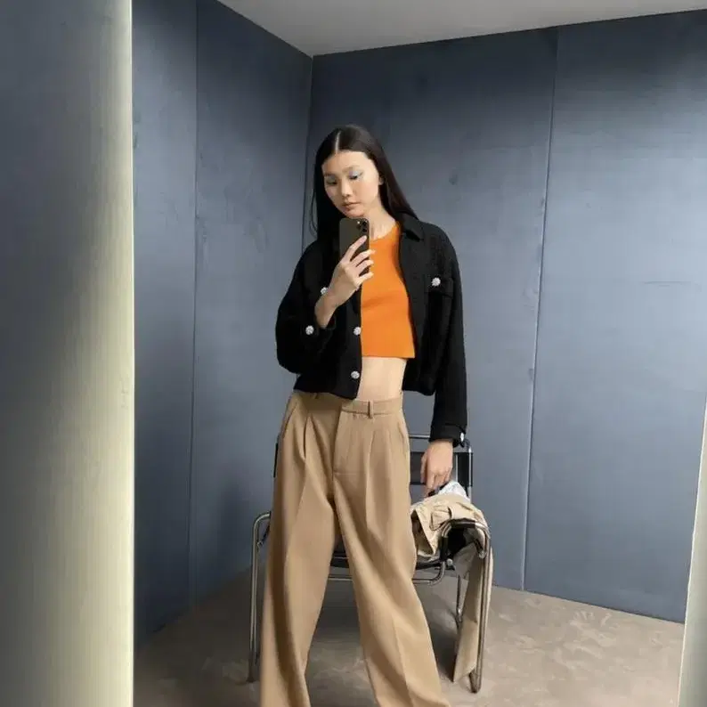 zara 자라 플리츠 미드라이즈 팬츠 89000-39000 새상품