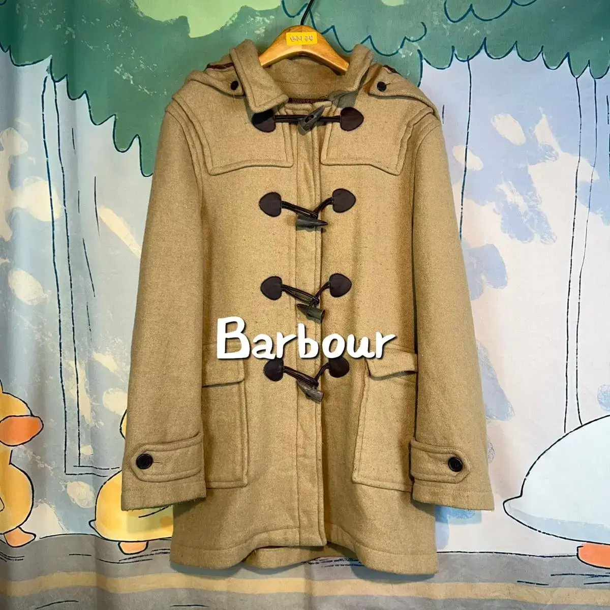 Barbour two-way zipper 더플코트