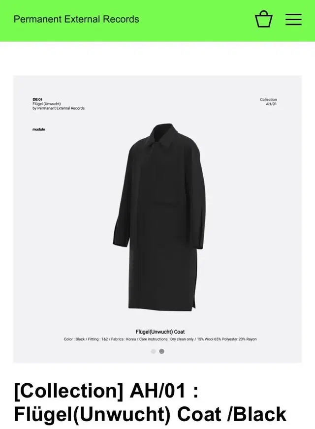 mudule AH/01 Flugel coat