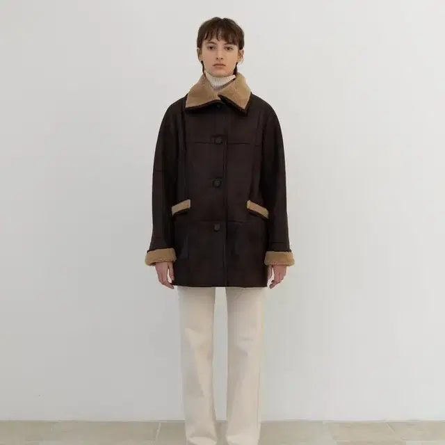 르 무스탕 shearling mustang half coat