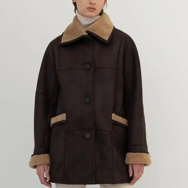 르 무스탕 shearling mustang half coat