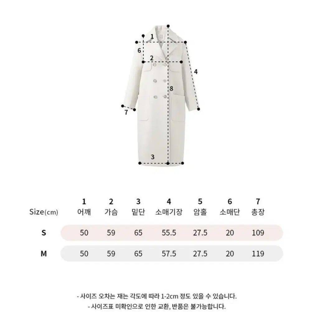 유어네임히얼 유네미 정성이 코트 민트M