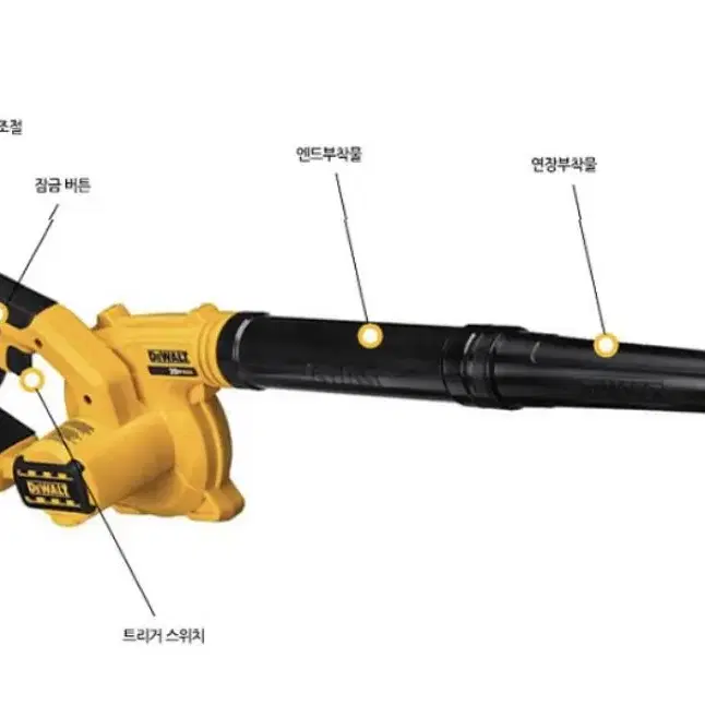 디월트 충전 송풍기 DCE100N 베어툴