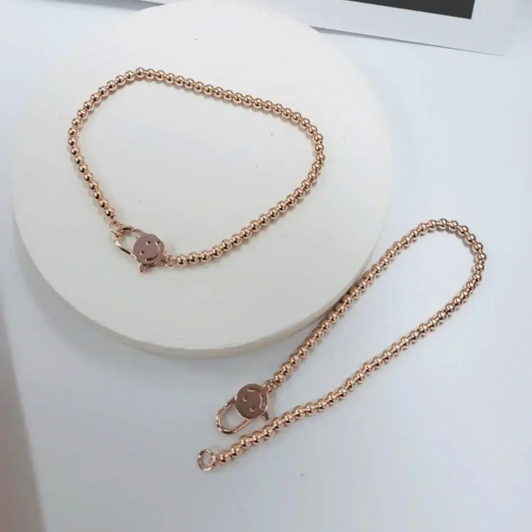 14k 스마일 볼팔찌 3mm(17.5cm)