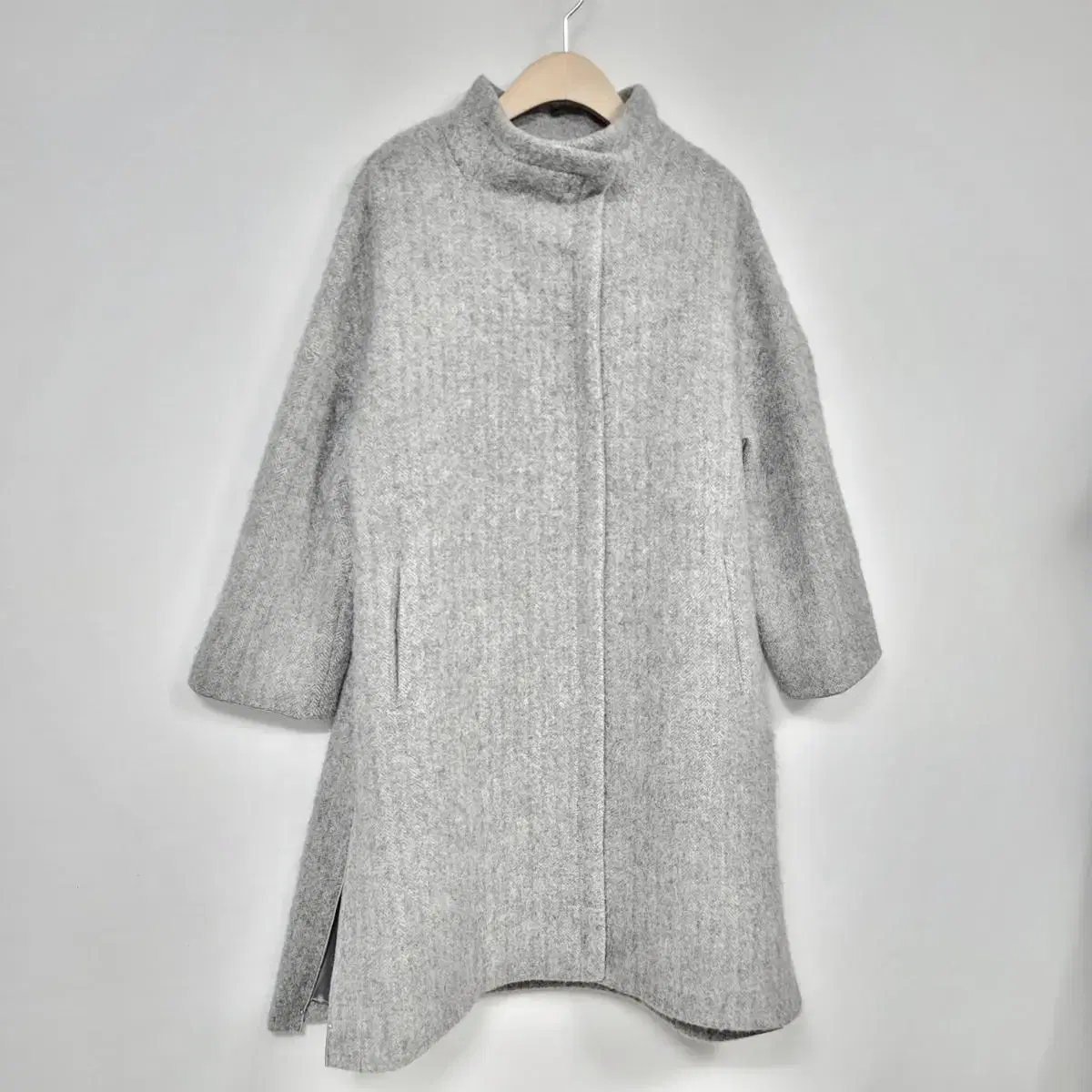 Relief Herringbone Mo Alpaca Coat(Genuine)H472