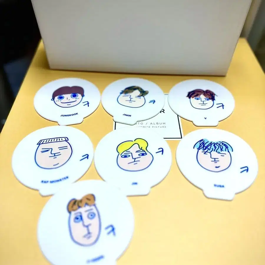 방탄 굿즈 컵받침 방탄레어굿즈 BTS COASTER SET