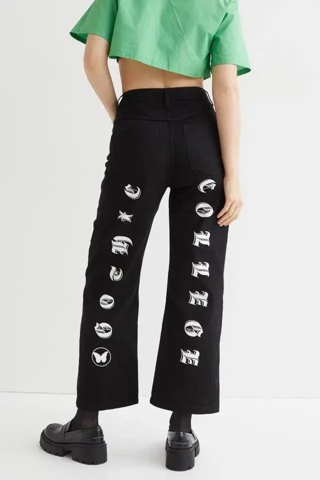 H&M Printed twill pants