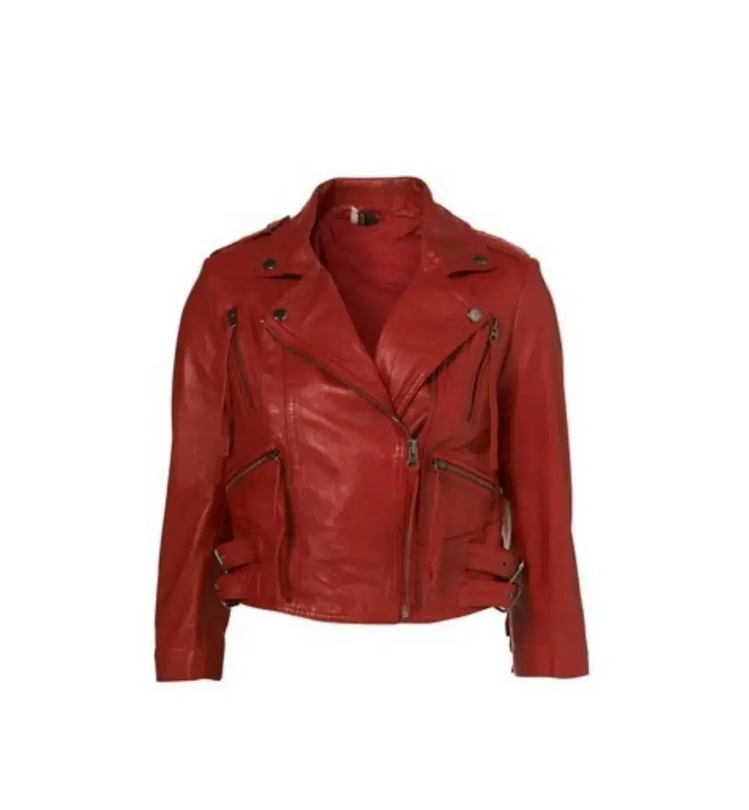 (정품)Topshop Premium Red Biker Jacket(55)