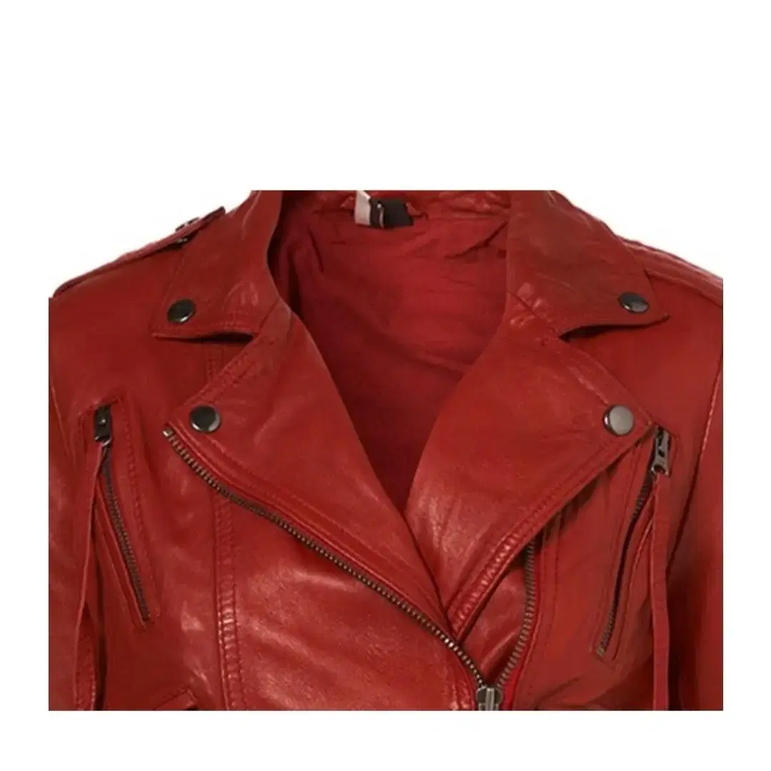 (정품)Topshop Premium Red Biker Jacket(55)