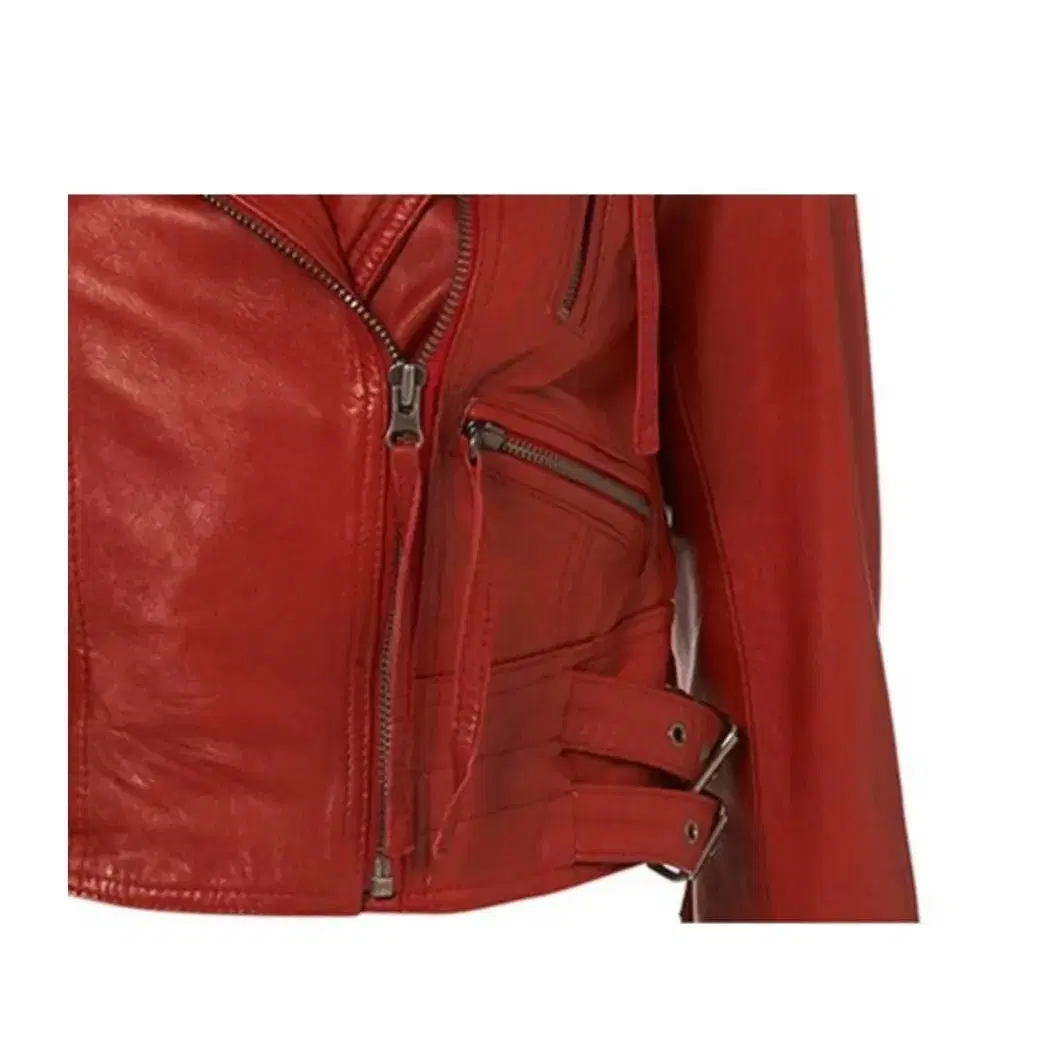 (정품)Topshop Premium Red Biker Jacket(55)