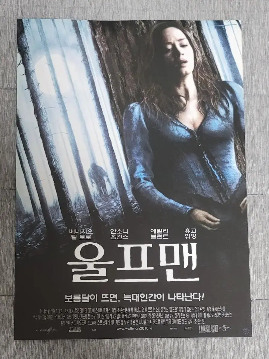 [영화팜플렛] 울프맨 전단지(2010) 베니시오델토로 에밀리블런트