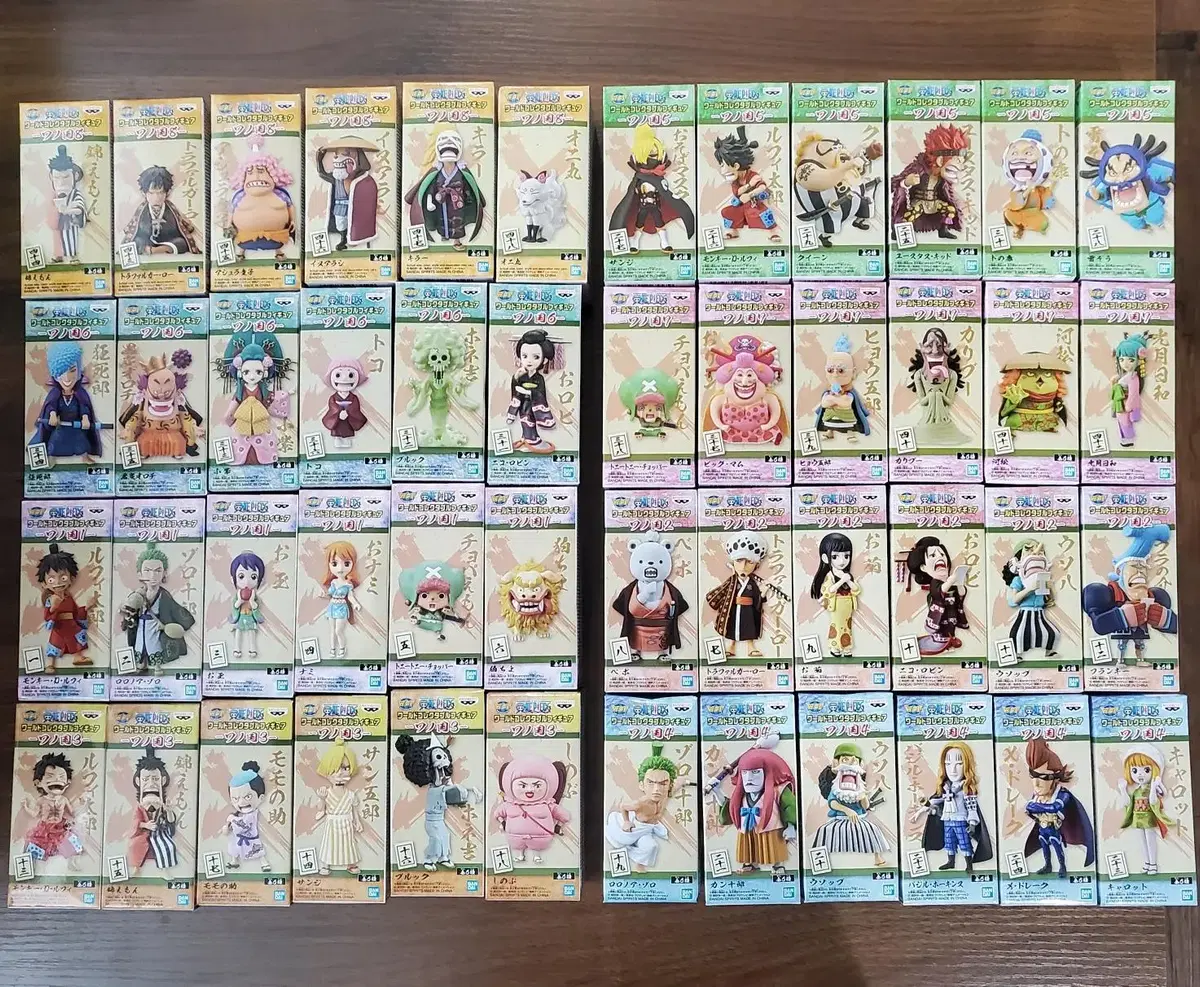 [Unsealed]ONEPIECE Wall Call Wanokuni full set Figure