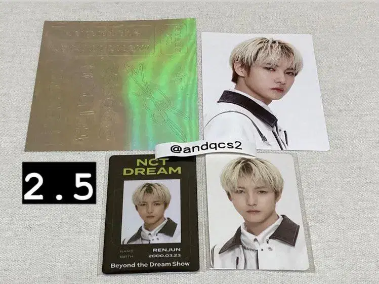 NCT Dream renjun Photocard photocard pre-order benefit Beyoncé Beyond the Live Dream Show