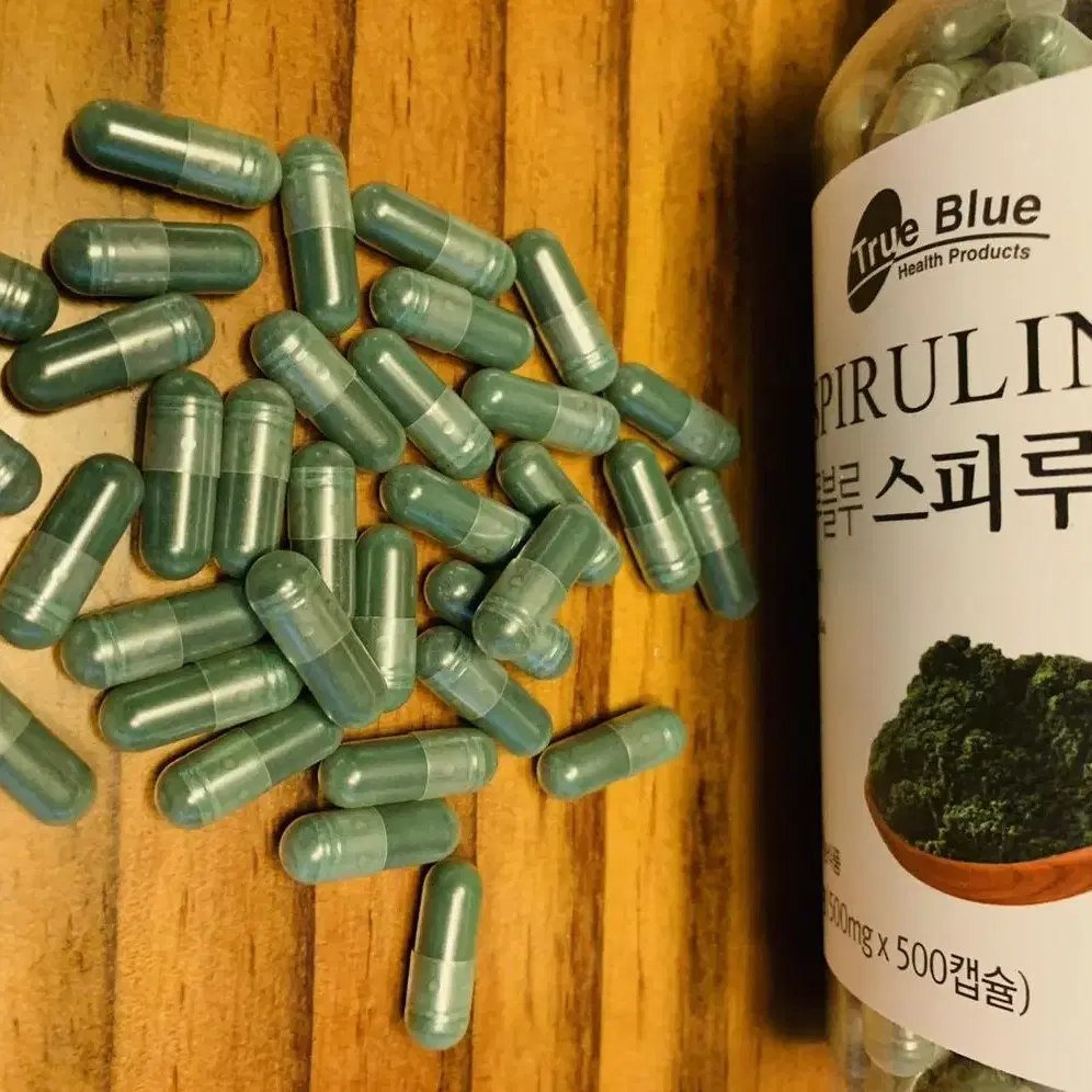 (무료배송)트루블루 스피루니나 500mg. 500캡슐