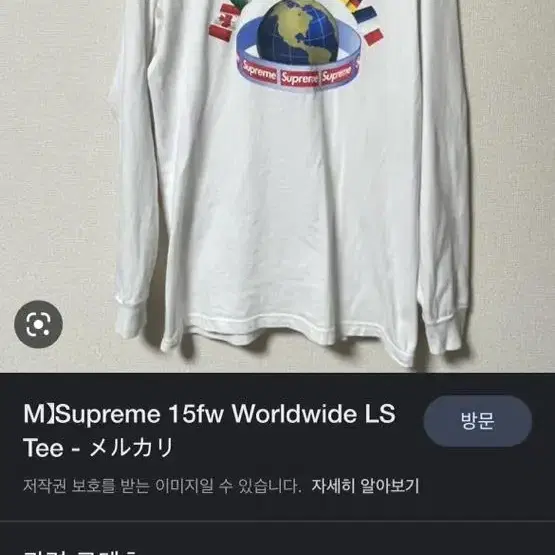 supreme world wide LS tee