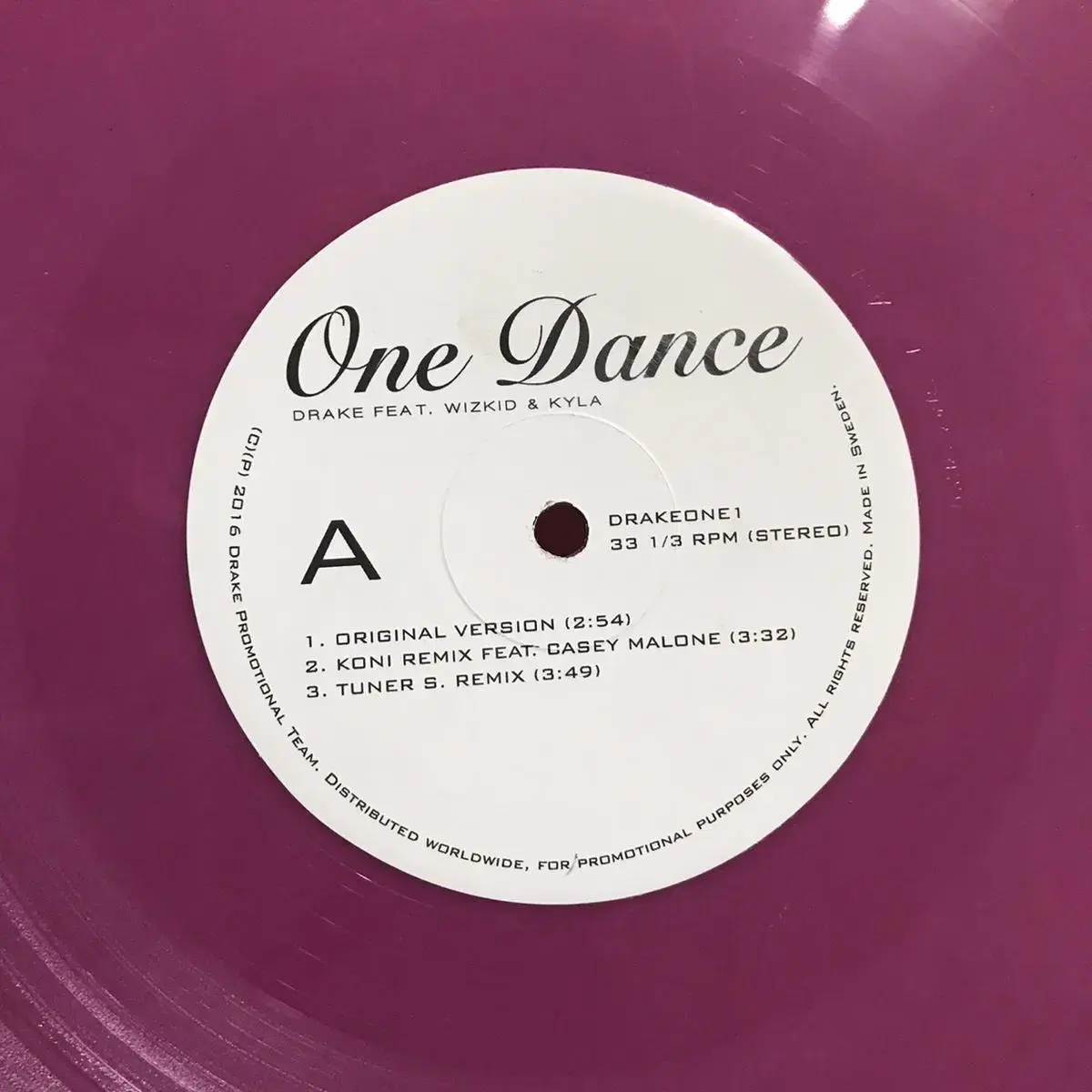 Drake - One Dance 12" Vinyl