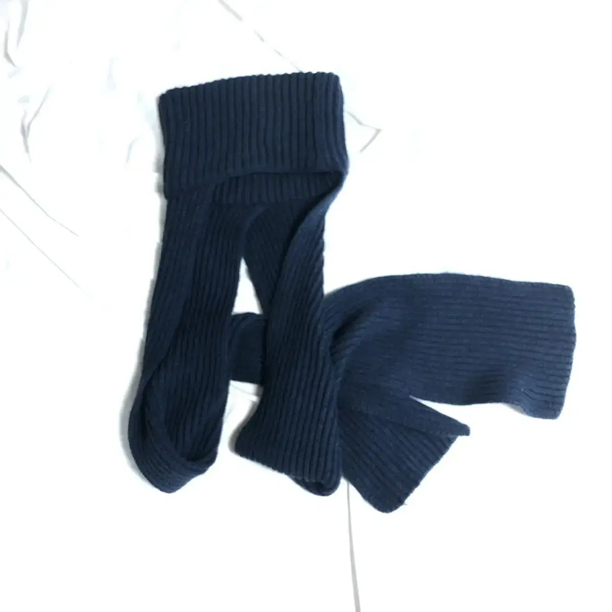 Vintage Blue turtleneck knit muffler