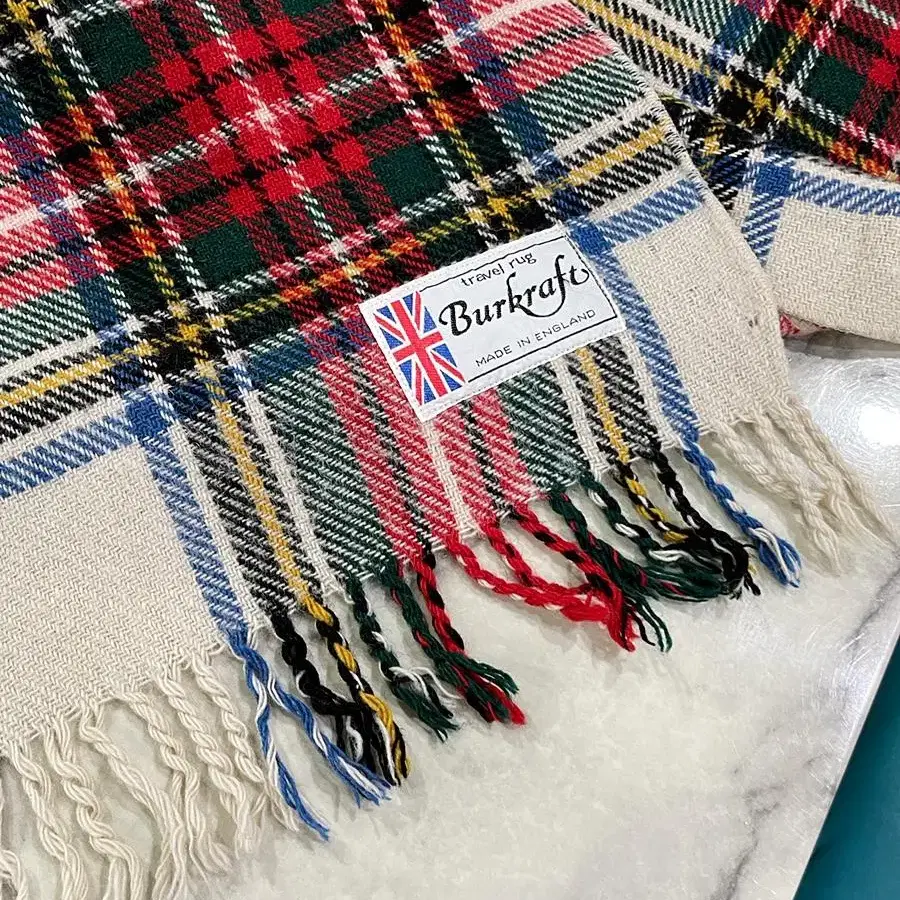 Burkraft 영국제 타탄 체크 캠핑 러그 made in ENGLAND