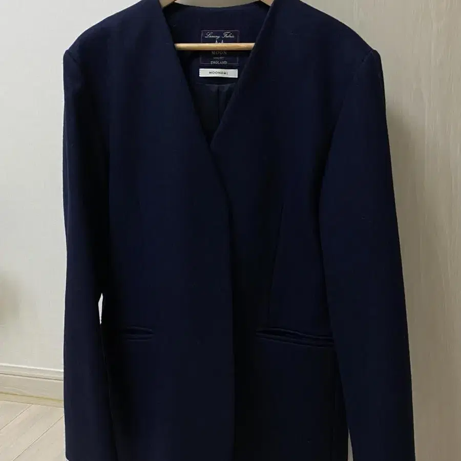 문달 Classic jacket Navy