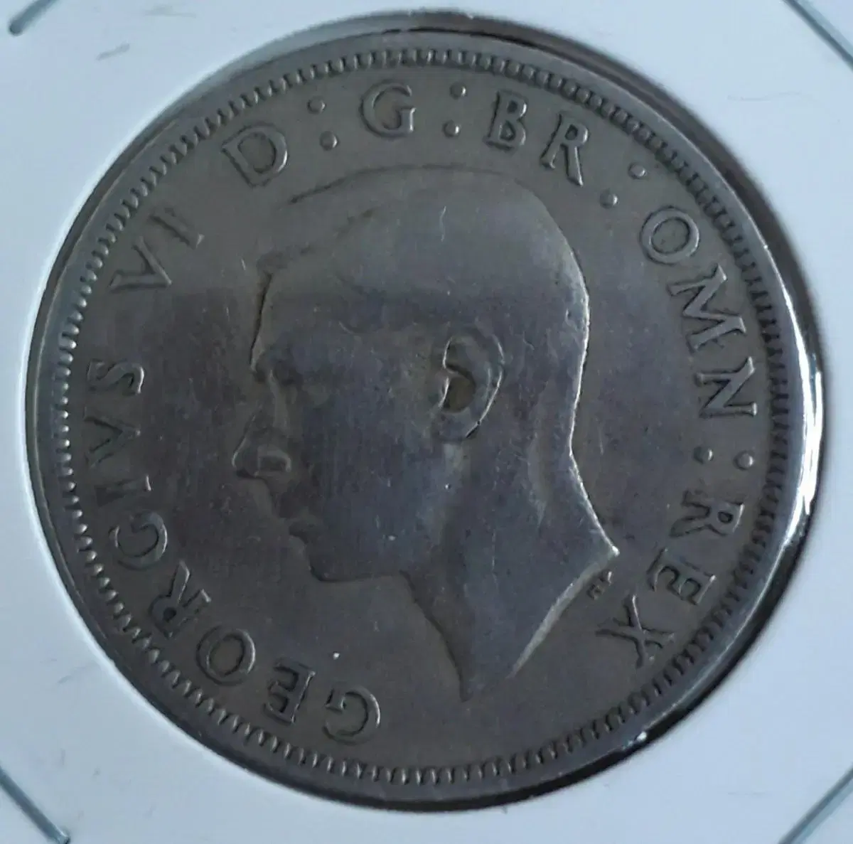 1947 British Emperor Jo VI 50% silver coin