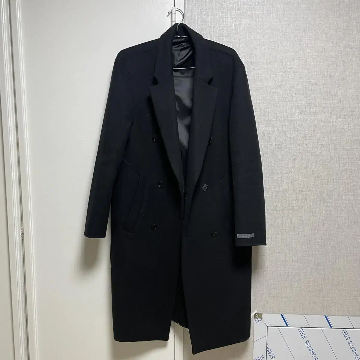 TNGT Black Men's Long Coat Cheap