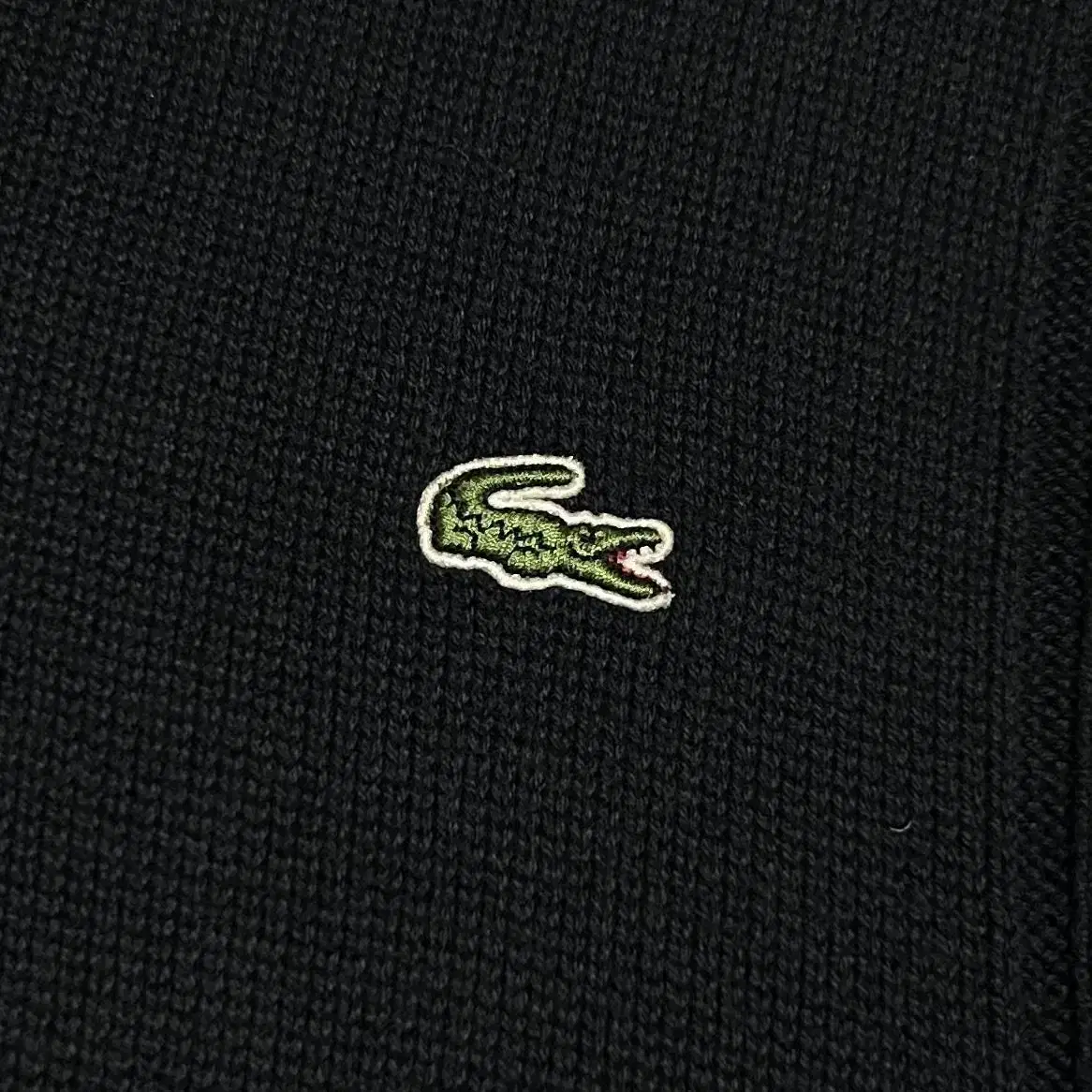 [ XL ] Lacoste 라코스테 네이비 반집업 니트