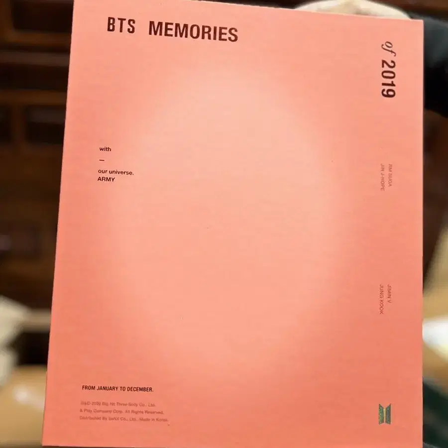 방탄소년단 BTS Memories of 2019 DVD