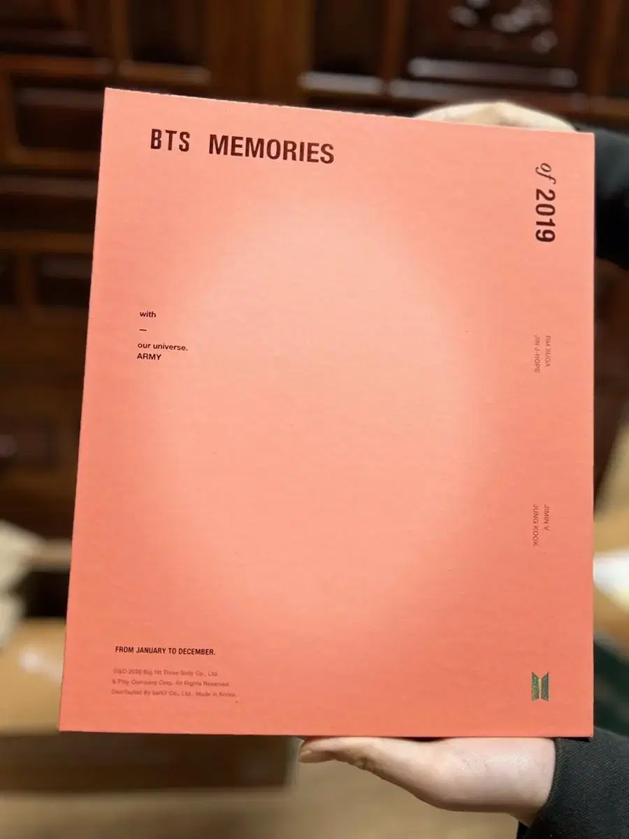 방탄소년단 BTS Memories of 2019 DVD