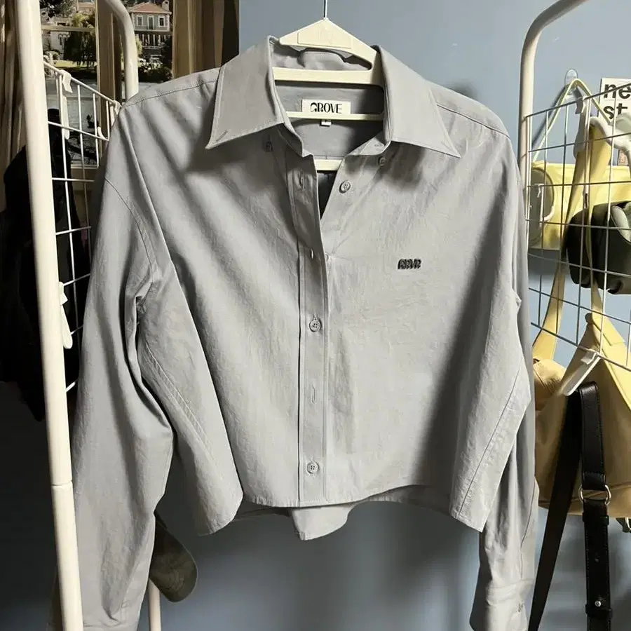 grove- bilyn shirt blue grey