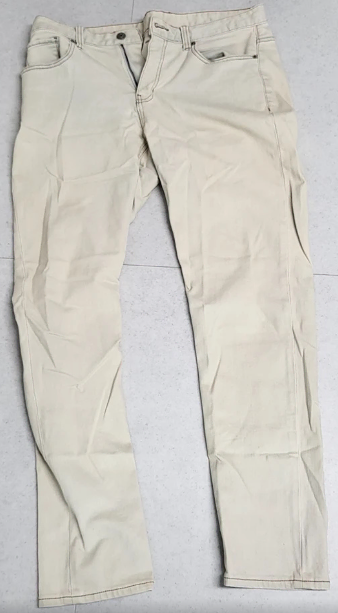 Men's light ivory colored pants.