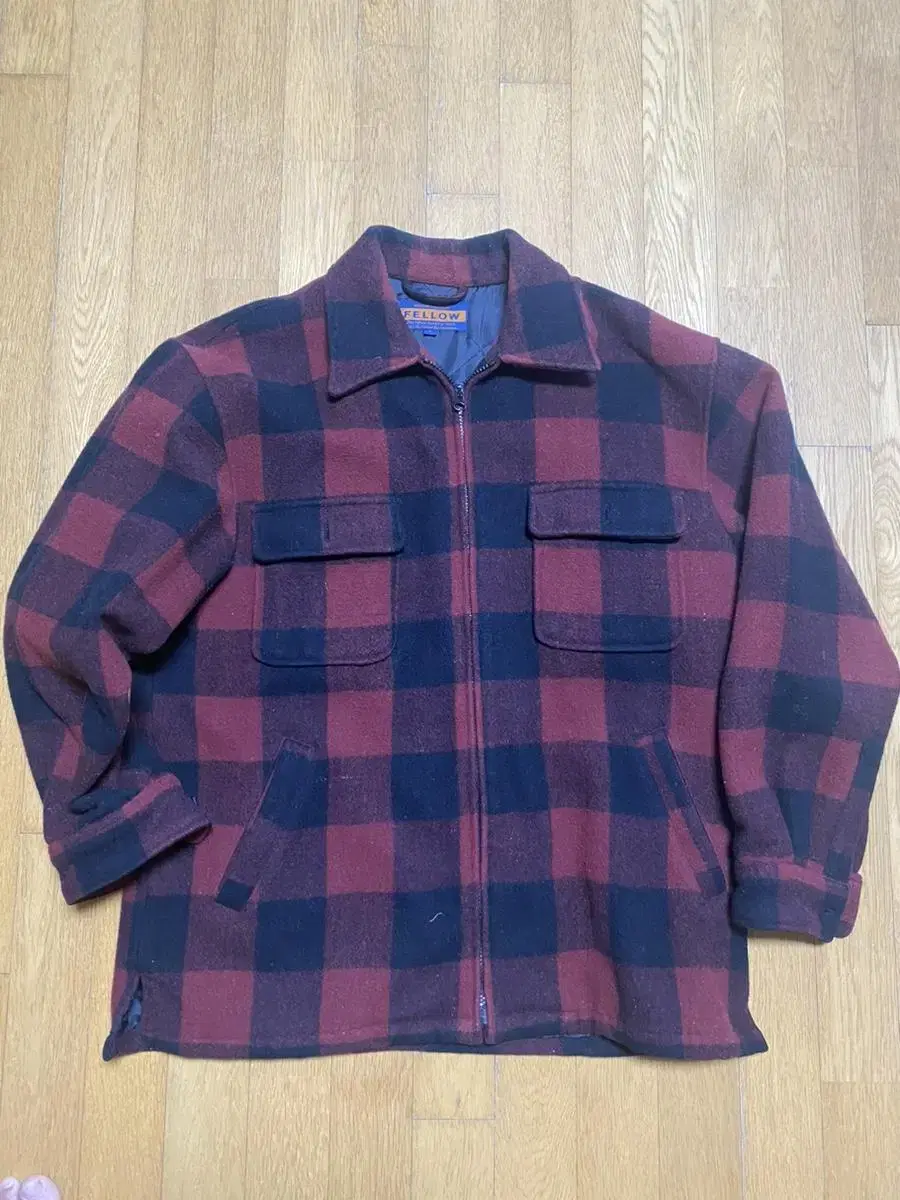 Vintage buffalo check mackinaw jacket