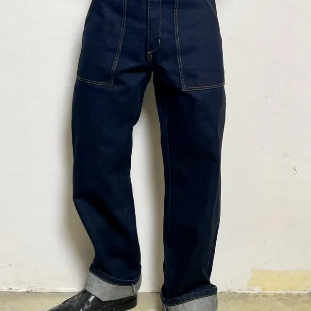 Vintage interface Fatigue denim pants