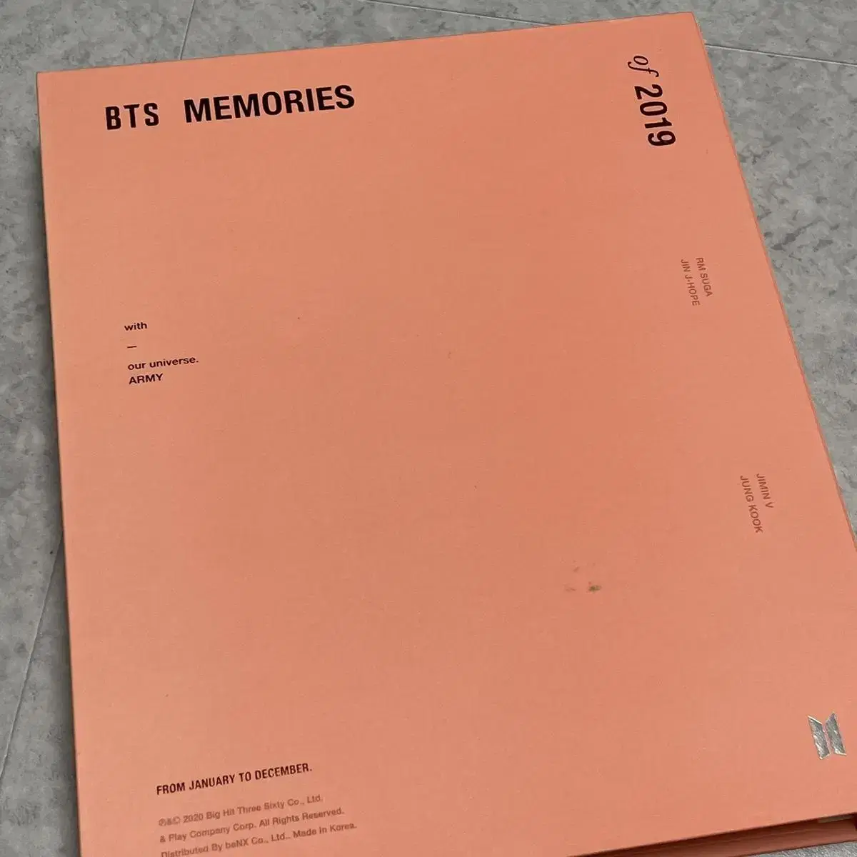 Bts 방탄 2019 메모리즈 dvd