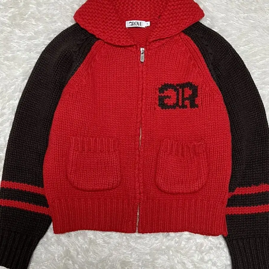 그로브 Grove BENSON KNIT ZIP-UP (red)