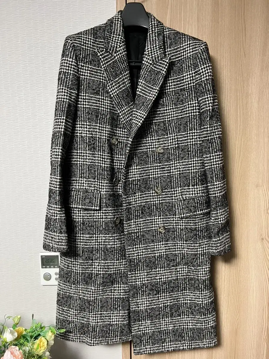 ami houndstooth double coat 46 size s