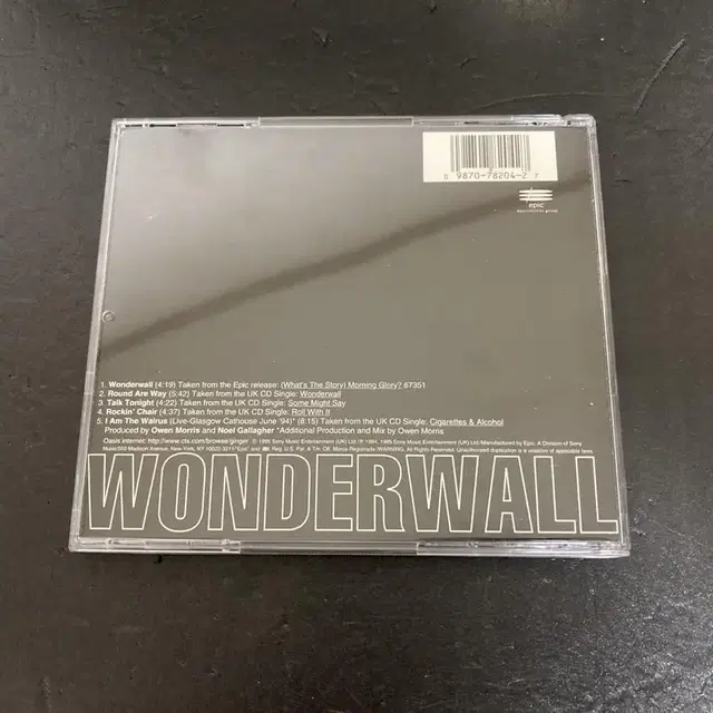 오아시스 Oasis-Wonderwall '95 US 맥스싱글CD