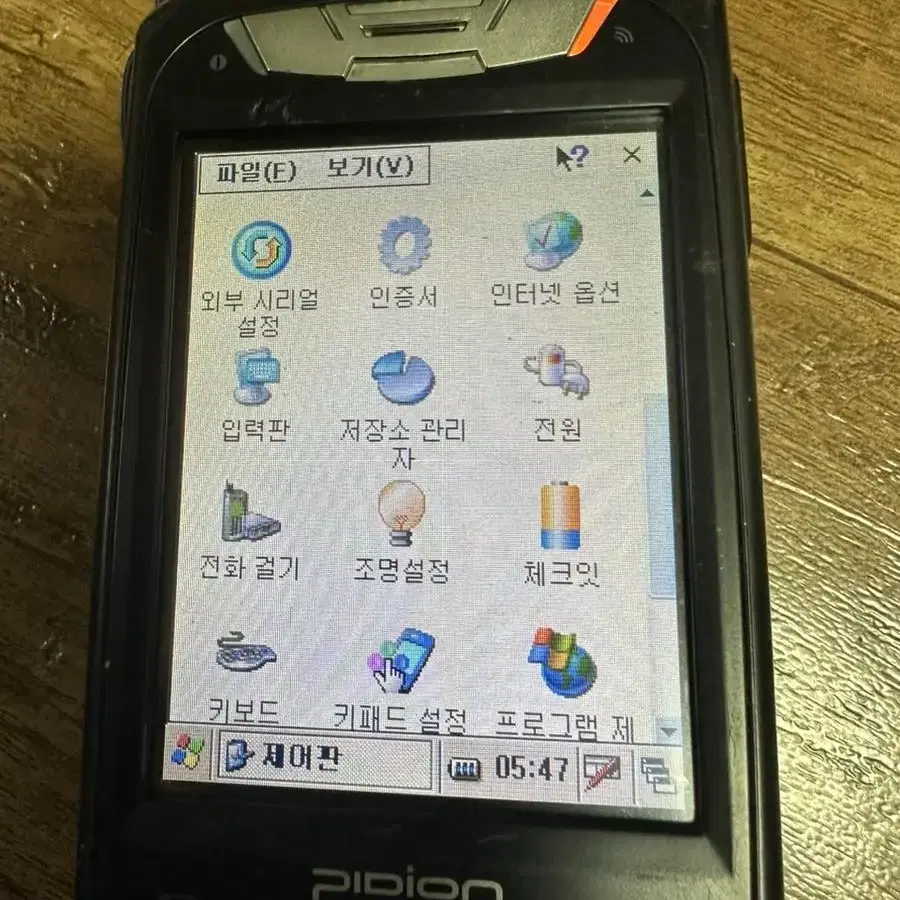 옛날 PDA 블루버드 BM150R,배터리굿,작동됨,윈도우CE,메모리카드