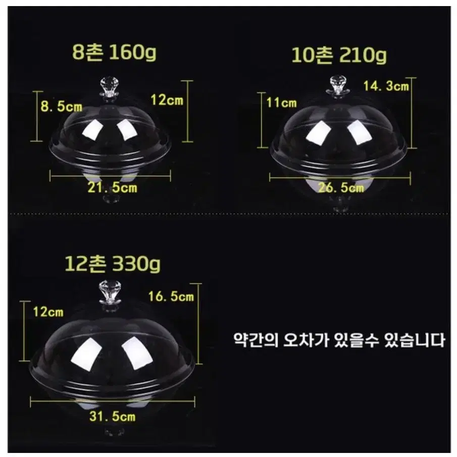 새제품-덮어보소 아크릴뚜껑 투명 음식 뚜껑 디저트 케익 커버 푸드 덮개