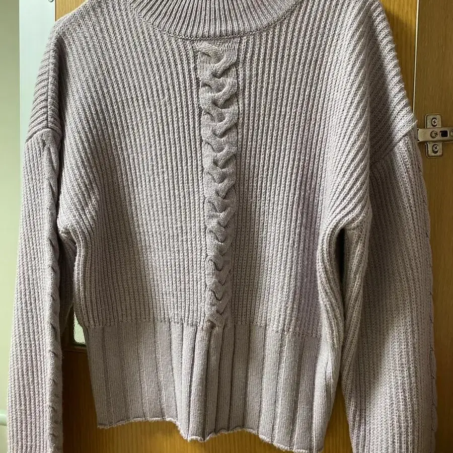 다이애그널 cable classic knit (lavender)